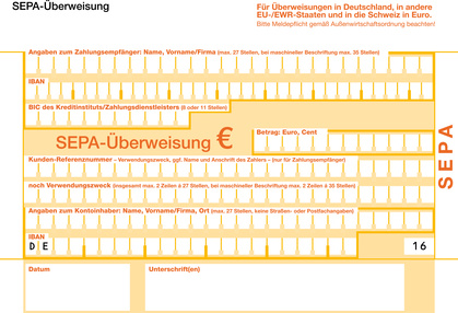 Sepa Uberweisungsvorlage Selbststaendig De