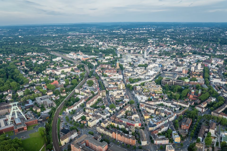 Luftbildaufnahme Bochum Innenstadt